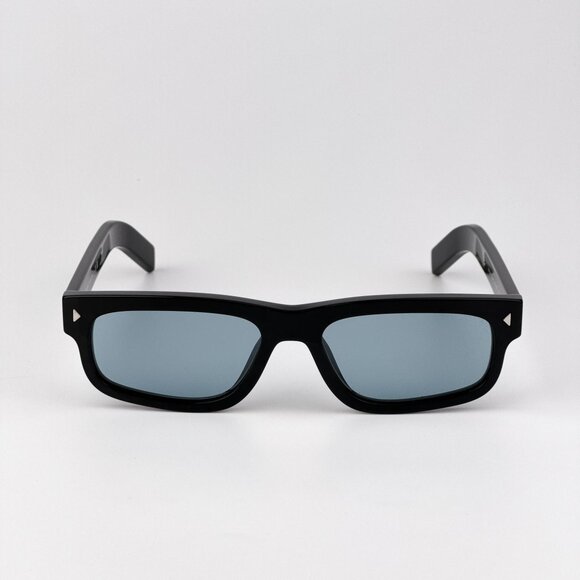 Prada PRB11S Sunglasses – Black Rectangle Frame Blue Vintage | Model 16K60P - Picture 1 of 11